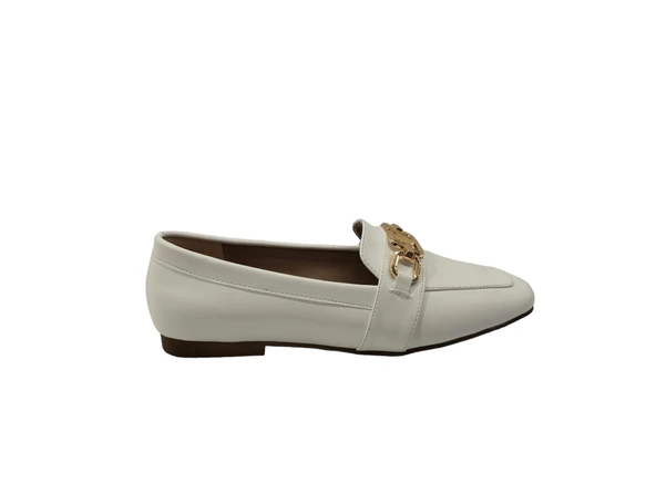 Ventes 5551221Z Kare Burun Hafif Rahat Taban Toka Detaylı Günlük Kadın Babet Ayakkabı - 9