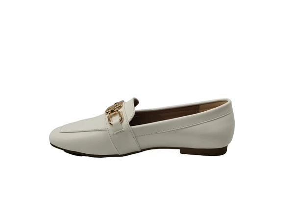 Ventes 5551221Z Kare Burun Hafif Rahat Taban Toka Detaylı Günlük Kadın Babet Ayakkabı - 10