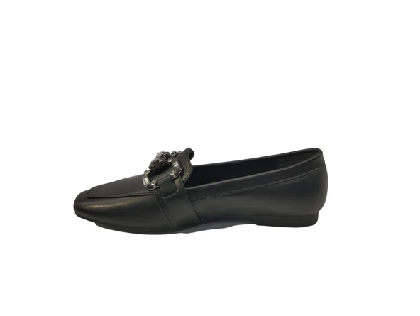 Ventes 5551217Z Kare Burun Hafif Rahat Taban Toka Detaylı Günlük Kadın Babet Ayakkabı - 6