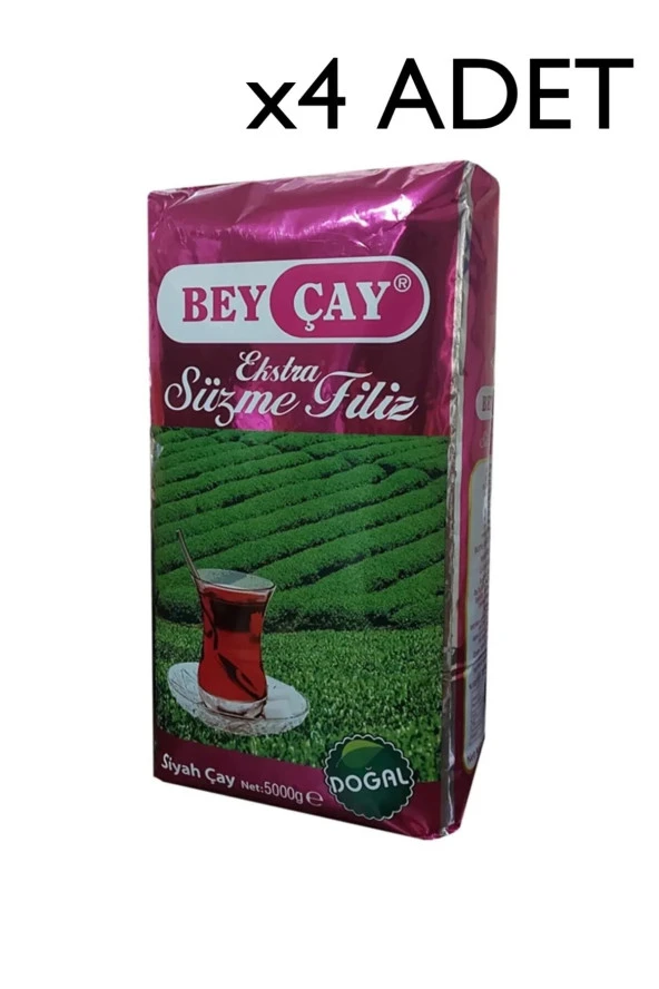 BEY ÇAY Ekstra Süzme Filiz Çay 5 Kg X 4 Ad. (20KG) Sepetum Toptan