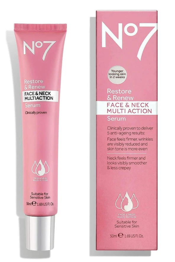 No7 Restore & Renew Multi Action Yüz ve Boyun Serumu 30ML