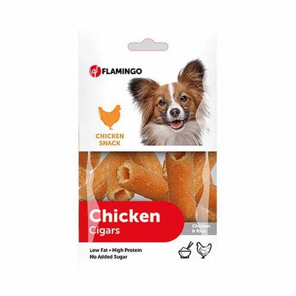 Flamingo Chicken Cigars Tavuk ve Pirinçli Rulo Köpek Ödülü 85 Gr