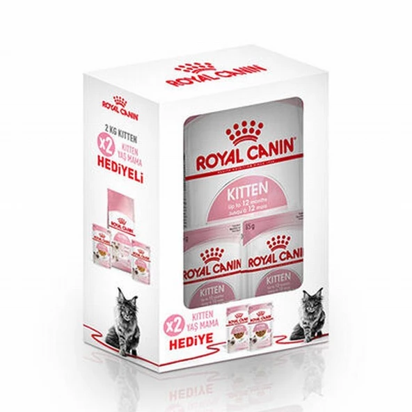 Royal Canin Kitten Yavru Kedi Maması 2 Kg+2 Adet Pouch Hediye