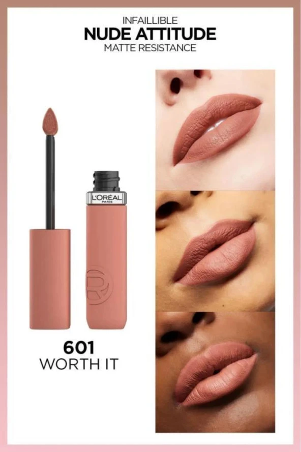 Loreal Paris Infaillible Matte Resistance Likit Mat Ruj - 601 Worth It - 2