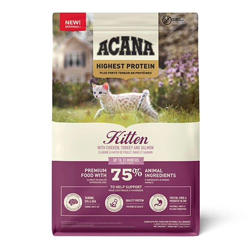 Acana Kitten Tavuklu Hindili ve Somon Balıklı Tahılsız Yavru Kedi Maması 1,8 Kg