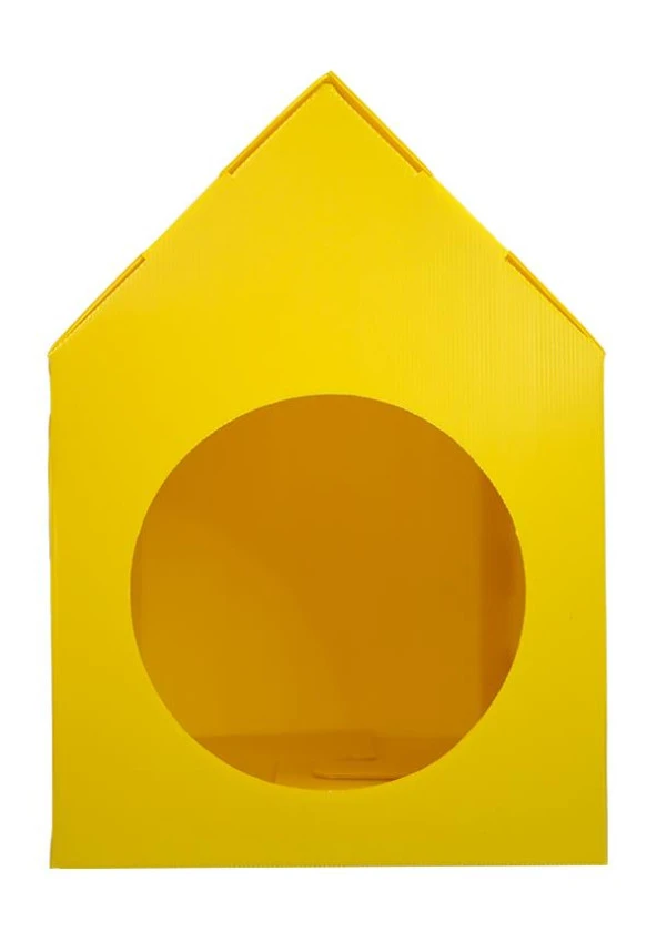 3K Plastik Kedi Evi Sarı