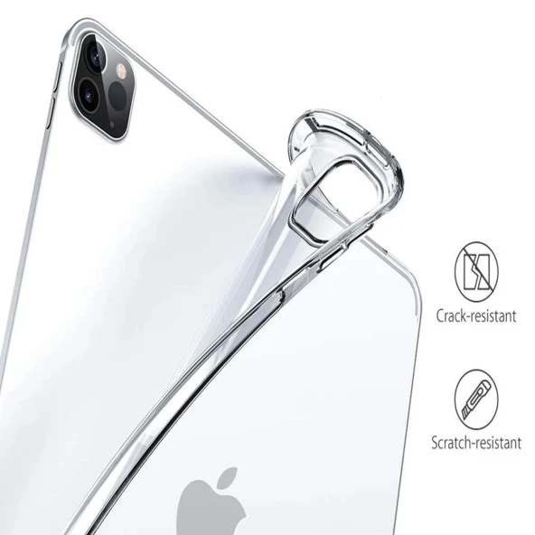 Newface iPad Pro 11 (2022) Uyumlu Premium Kılıf Darbe Emici Şeffaf Silikon - 4