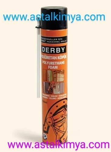 16 ADET,  DERBY MARKA 750 ML.P.U SPREY KÖPÜK , 600 GR NET.. YENİ ÜRÜN