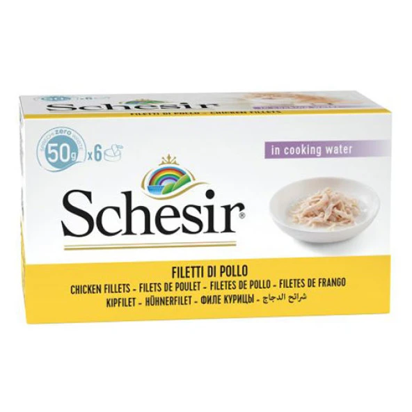 Schesir Multipack Tavuklu Yetişkin Kedi Konservesi 6 Adet 50 Gr