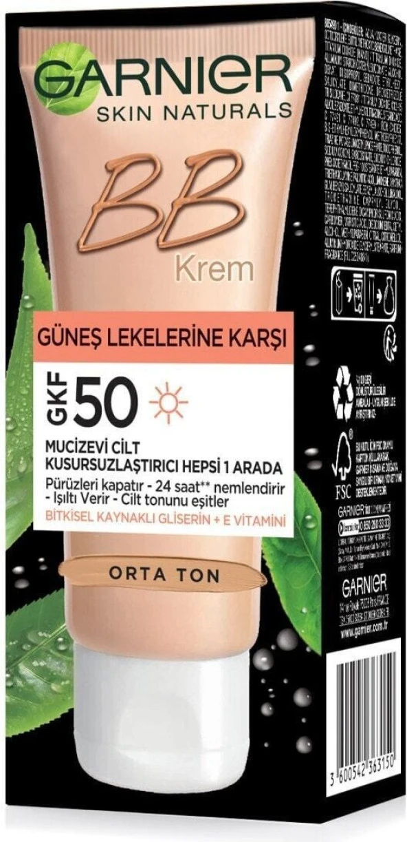Garnier Bb Krem Güneş Lekelerine Karşı Koruyucu Spf50 - 5
