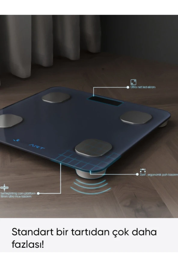 Şımart Akıllı Tartı Yağ Ölçer, Kas Analizli ve Vücut Takipli - 2