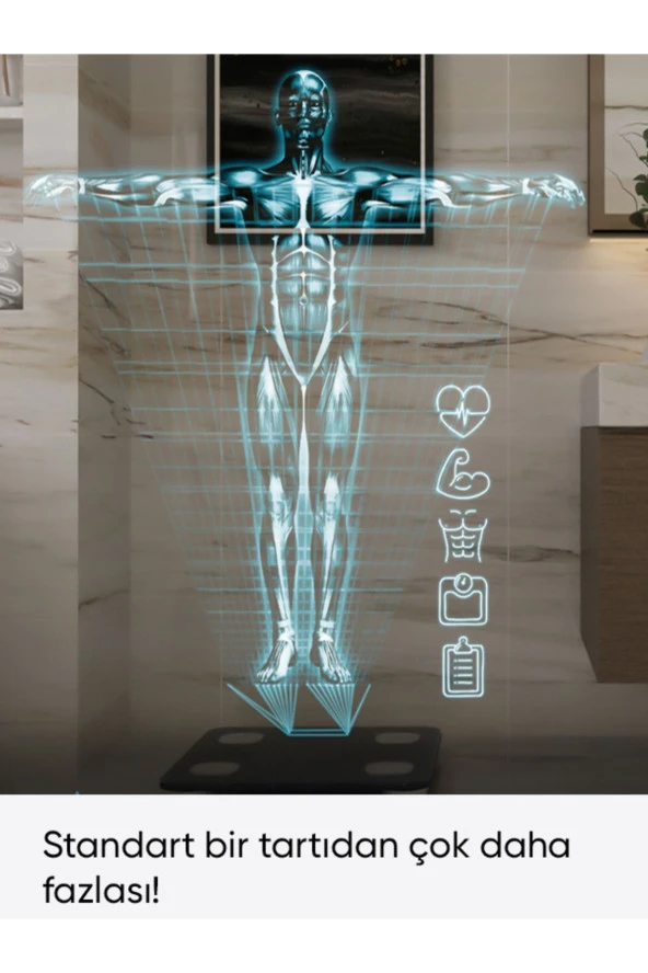 Şımart Akıllı Tartı Yağ Ölçer, Kas Analizli ve Vücut Takipli - 5