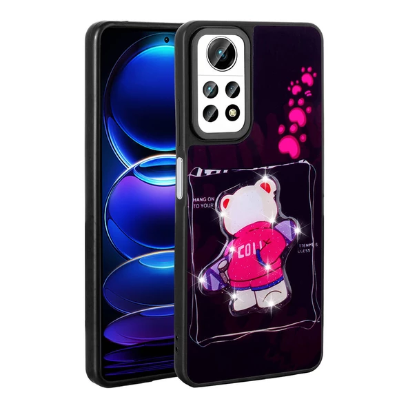 Xiaomi Redmi Note 12 Pro 4G Kılıf Parlayan Kabartmalı İkonik Figürlü Amas Silikon Kılıf - Resim 9