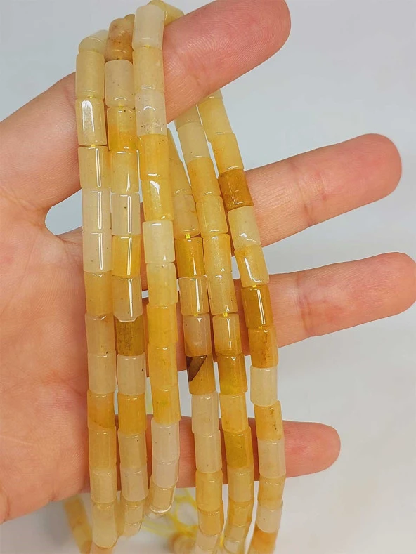 Akik Taşı Silindir Kesim 5.5x7.5mm Dizi (49308) ürün görseli