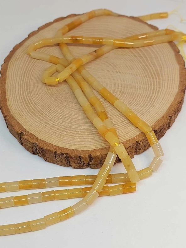 Akik Taşı Silindir Kesim 5.5x7.5mm Dizi (49308) - Resim 3