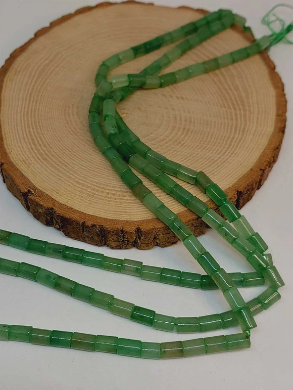 Aventurin Taşı Silindir Kesim 5.5x7.5mm Dizi (49310) - Resim 3