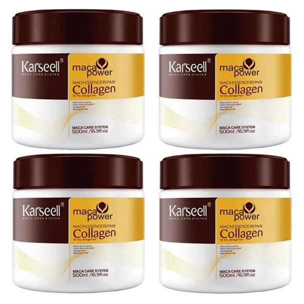 Fontenay Karsell Collagen Saç Maskesi & Buğday Proteinli 500 ml 4'Lü Set