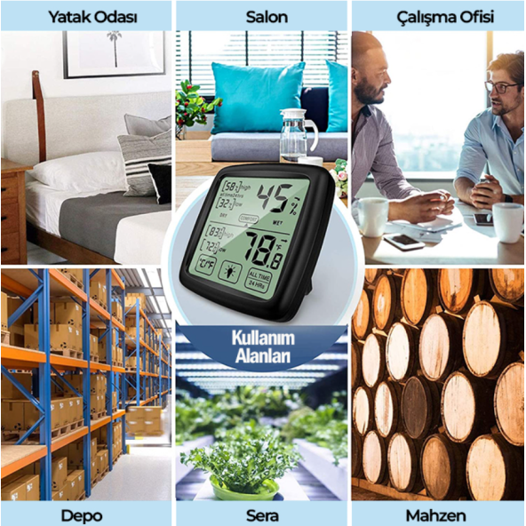 Loyka TST Dokunmatik Sıcaklık ve Nem Ölçer - Resim 2