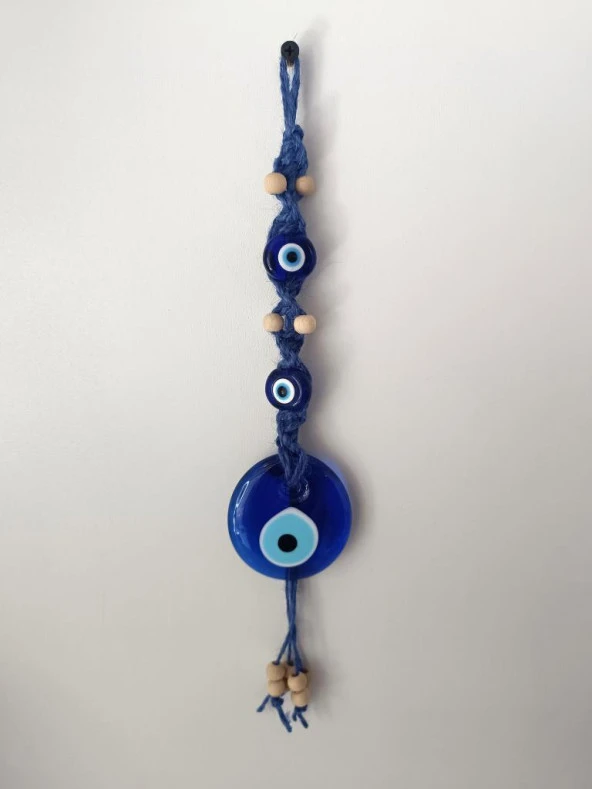 Cam Nazar Kötü Göz Kovucu Hand Made Ağaç Duvar Dekorasyonu Hasır Nazarlık Duvar Ağaç Ev Süsü