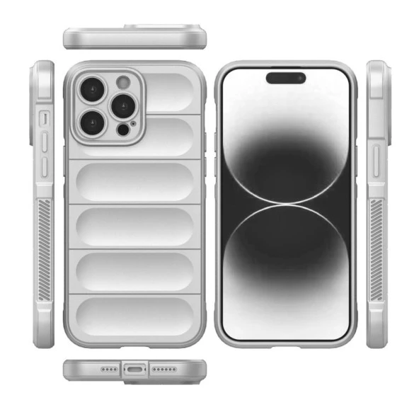 Newface iPhone 15 Pro Uyumlu TPU Fiber Karışımı Darbe Emici Premium Kılıf - 6