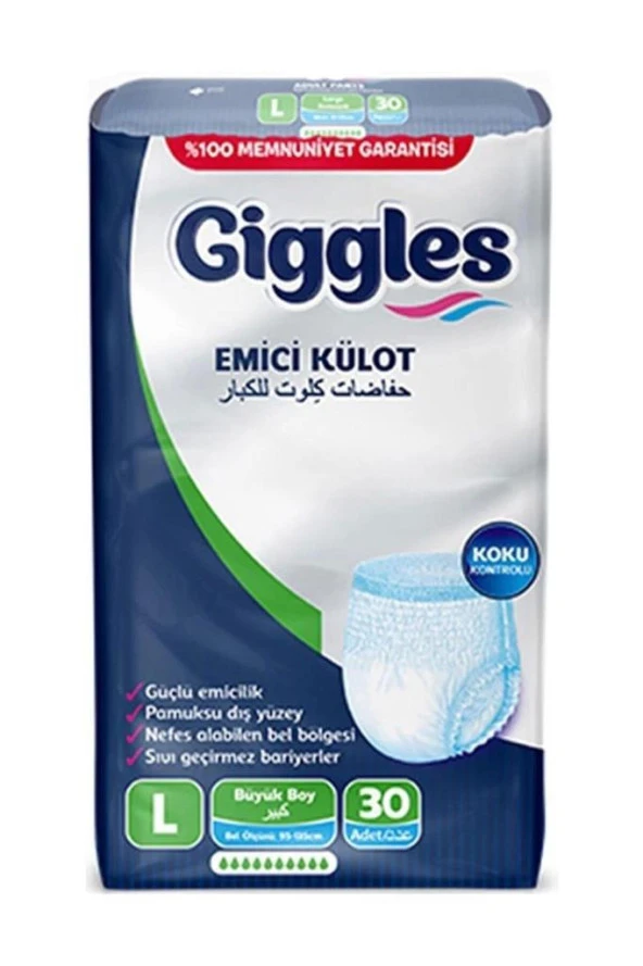 Giggles Külotlu Yetişkin Hasta Bezi Large 30 Lu