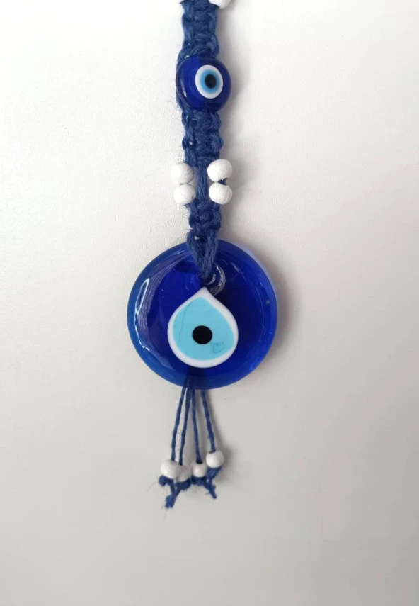 Cam Nazar Kötü Göz Kovucu Hand Made Ağaç Duvar Dekorasyonu Hasır Nazarlık Duvar Ağaç Ev Süsü - 3