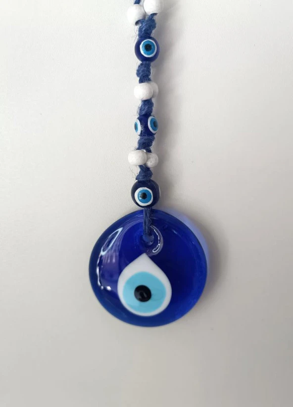 Cam Nazar Kötü Göz Kovucu Hand Made Ağaç Duvar Dekorasyonu Hasır Nazarlık Duvar Ağaç Ev Süsü - 2