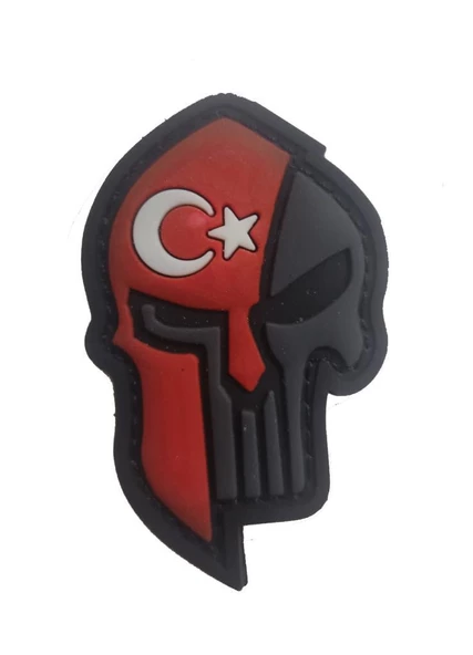Single Sword Kuru Kafa Plastik Patch - Peç - 2