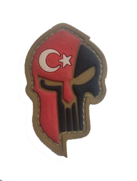 Single Sword Kuru Kafa Plastik Patch - Peç - 3