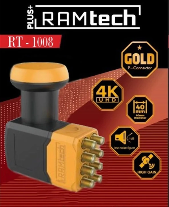 RAMtech RT-1008 Sekizli Lnb FullHD 4K Uyumlu 140031