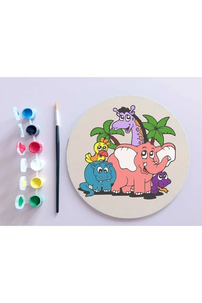 dudu ahşap AHŞAP MANDALA 20x20 cm DAİRE MDF üzerine UV baskı modeller- DESENLİ ÇOCUK MODELİ Mandala Set Boyama