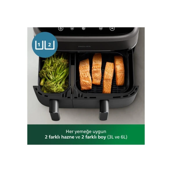 PHİLİPS NA-350/00 ÇİFT HAZNELİ AİRFRYER - 5