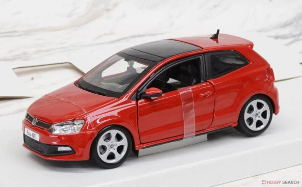 Bburago Volkswagen Polo GTİ Mark 5 Kırmızı 1:24 Model Araba - Resim 2