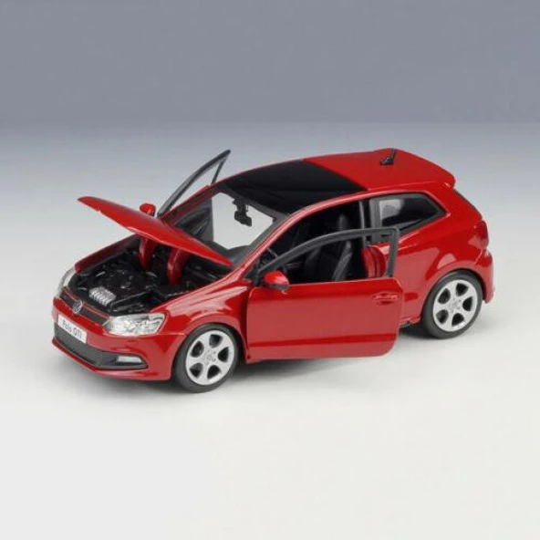 Bburago Volkswagen Polo GTİ Mark 5 Kırmızı 1:24 Model Araba - Resim 3