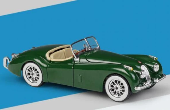Bburago Jaguar XK 120 Roadser (1951) Yeşil 1:24 Model Araba - Resim 6