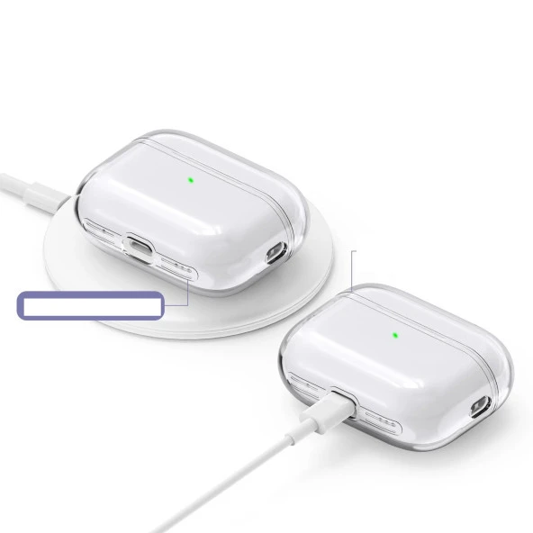 Newface  Airpods 1. Nesil / 2. Nesil Uyumlu Sert İnce Premium Şeffaf Kılıf - 6