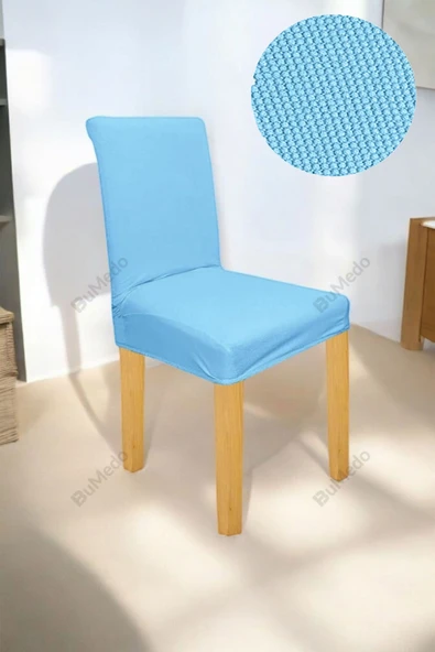 Spandex Mikro Petek Kumaş Likralı Lastikli Tüylenmez 6'lı Sandalye Kılıfı Kaliteli Sandalye Örtüsü - Resim 2