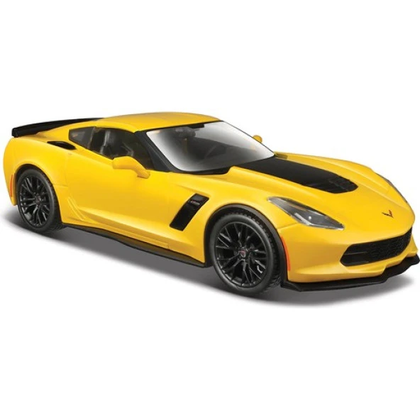 Maisto 1/24 2015 Model Corvette Z06 Sarı Model Araba