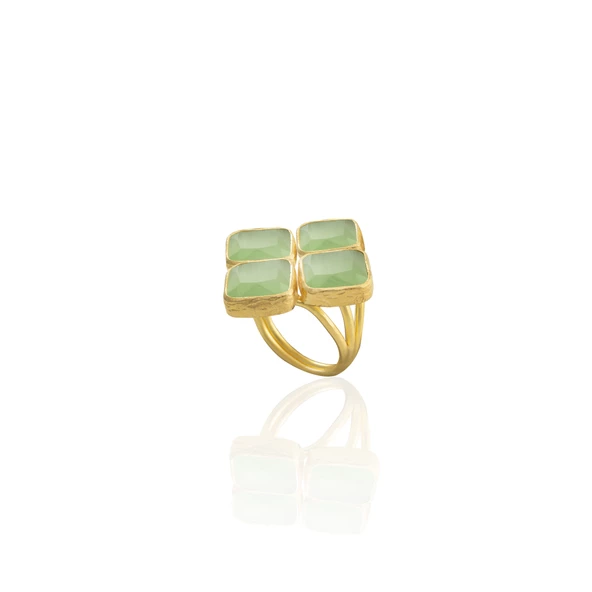 Kadir Jewellery 22 Ayar Altın Kaplama Kadın Zirkon Taşlı Yüzük - Resim 4