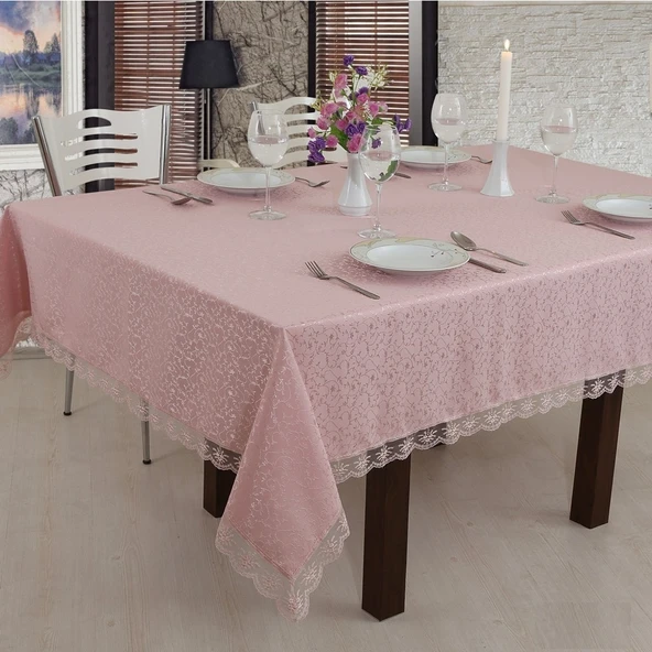 Leke Tutmaz Fransız Güpürlü KDK Dertsiz Masa Örtüsü (155x215) - 4