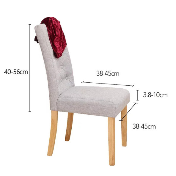 Ipek Kadife 6'lı Sandalye Kılıfı Likralı Lastikli Kadife Sandalye Örtüsü (6 ADET) - Gold - Resim 3