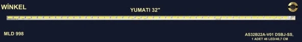 Yumatu Slim Led Bar 32 inç 40,7cm 46 Ledli Tv Led Bar 284362-CC5