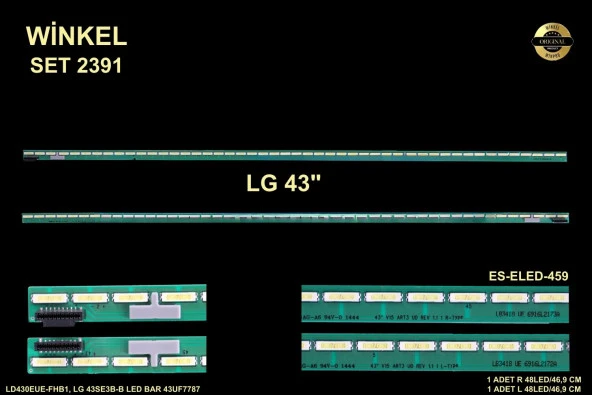 LG Slim Led Bar 43 inç 2x46,9cm 48 Ledli Tv Led Bar 284366-JJ7