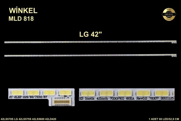 LG Slim Led Bar 42 inç 52,9cm 60 Ledli Tv Led Bar 284389-JJ9