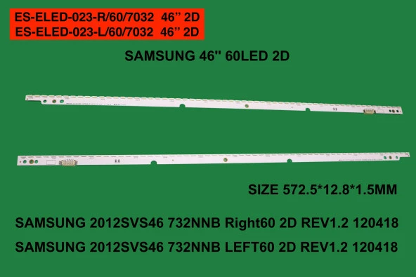 Samsung Slim Led Bar 46 inç 2x57,2cm 60 Ledli Tv Led Bar 284391-EE7