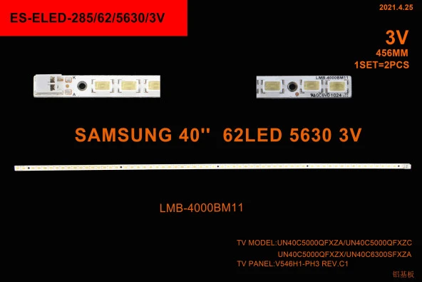 Samsung Slim Led Bar 40 inç 2x45,6cm 62 Ledli Tv Led Bar 284402-FF2