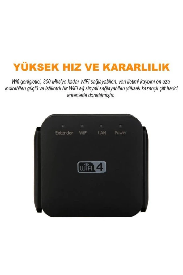 Kablosuz AP Repeater Wps Router 300 Mbps Wifi Sinyal Yaklaştırıcı Güçlendirici Menzil Genişletici - Resim 7