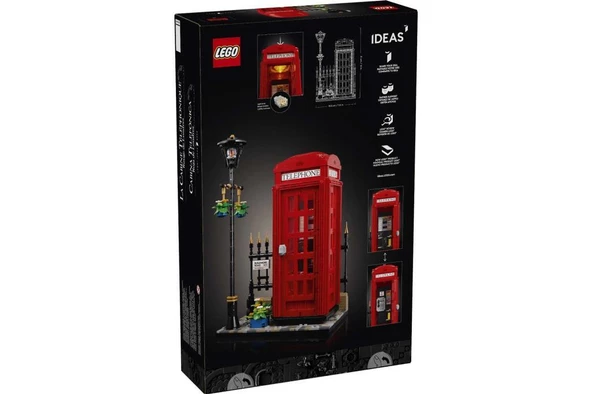 LEGO Ideas 21347 Red London Telephone Box - 2