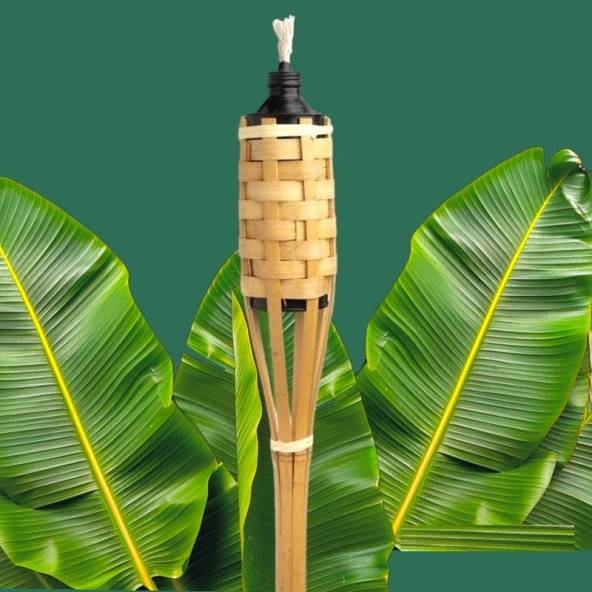 90 CM BAMBU MEŞALE VIP 90 CM BAMBOO TORCH BAHÇE AYDINLATMA IŞIĞI KINA KIR DÜĞÜN KORTEJ IŞIKLARI