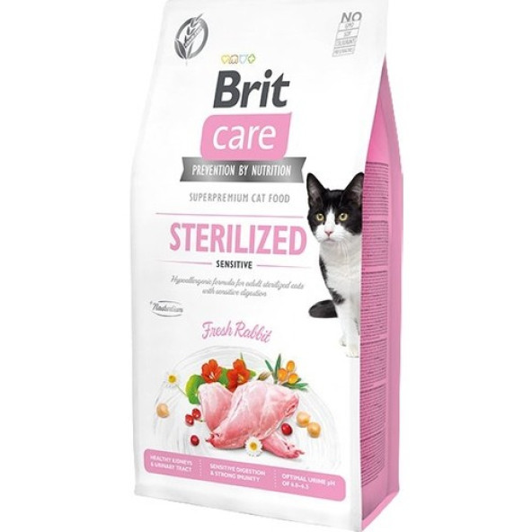 Brit Care Tahılsız Sterilised Sensitive Tavşanlı Kedi Maması 7kg SKT 29.03.2025